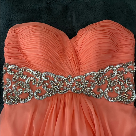 Peach Orange Long Grown Size S - Picture 4 of 6